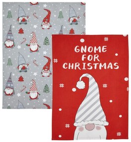 Set di strofinacci in cotone a tema natalizio 4 pz 50x70 cm Gnomes – Catherine Lansfield