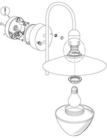 Eglo 97285 - Applique da esterno SIRMIONE 1xE27/60W/230V