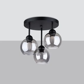 Sollux SL.1140 - Lampadario a stelo ALINO 3xE27/60W/230V nero