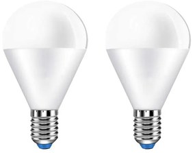 2 PZ Lampada A Led E14 P45 G45 8W Bianco Caldo 3000K 720 Lumen