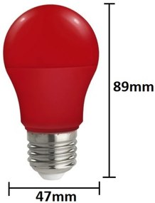 Lampadina LED E27 49W ROSSO Colore Rosso