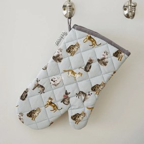 Set di strofinacci con grembiule e guanto da forno Curious Cats - Cooksmart ®