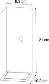 Lampada da parete marrone ruggine 2 luci GU10 AR70 IP44 con sensore di movimento - Baleno
