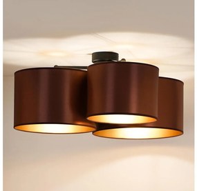 Duolla - Lampadario a plafone ROLLER TRIO SHINY 3xE27/15W/230V rame/oro