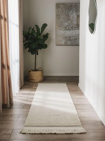 benuta Pure Tappeto realizzato con materiale riciclato Jade Crema 70x200 cm - Tappeto design moderno soggiorno