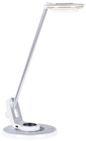 Lampada da tavolo LED metallo grigio e bianco 45 cm CORVUS Beliani