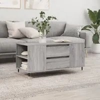 Tavolino Salotto Grigio Sonoma 102x44,5x50 cm Legno Multistrato 830994