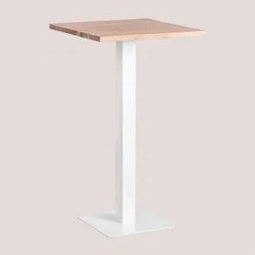 Tavolo alto quadrato da bar in legno di acacia Ristretto - Sklum