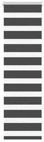 Tenda A Rullo Zebra Nero Larghezza Tessuto 40,9 Cm Poliestere /