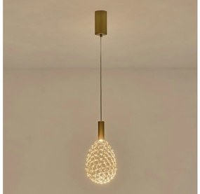 Lampadario LED a sospensione con filo LED/6,3W/230V 3000K oro diametro 14 cm