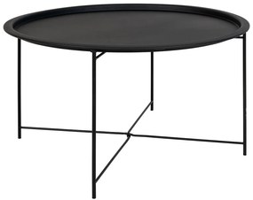 Tavolino rotondo in metallo nero ø 75 cm Bastia - House Nordic