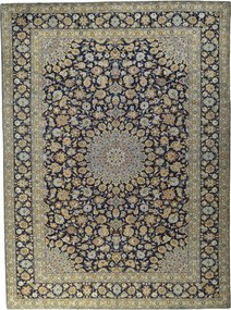 Kashan Tappeto 310 x 420 Blu (Iran) Annodato A Mano