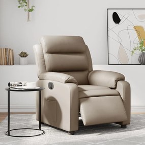 Poltrona Reclinabile Elettrica Cappuccino İn Similpelle /
