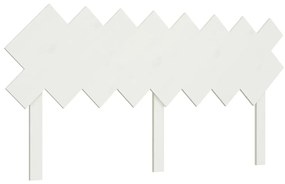 Testiera per letto bianca 159,5x3x80,5cm legno massello di pino