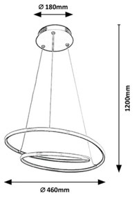 Rabalux -  Lampadario LED su filo LED/40W/230V