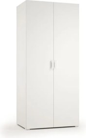 Kit cabina armadio armadio con tubo abiti e ripiani in truciolare 80 x 190 x 52 cm bianco