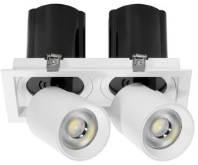 Faro LED da Incasso 2x30W Orientabile CCT Foro Ø235x120 Bridgelux LED Colore Bianco Variabile CCT