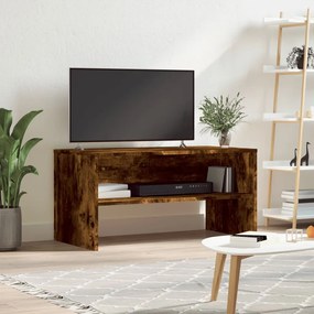 Mobile porta tv rovere fumo 80x40x40 cm in legno multistrato