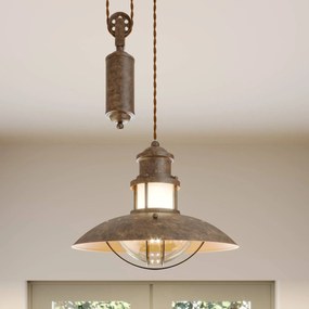Lampada a sospensione Louisanne Lindby, dimmerabile, Marrone / Ruggine, Corridoio, Metallo, Marittimo, Lampada a sospensione