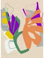 Jannelli & Volpi Carta da parati panoramica Nizza - Orange Purple Panel 4