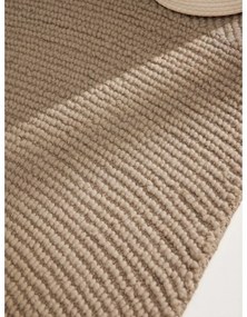 Passatoia beige in lana tessuta a mano 80x200 cm Eleni Light Beige – Hanse Home