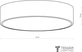 Brilagi - Plafoniera a soffitto per bagno CLARE 2xE27/24W/230V Ø 30 cm IP54 marrone