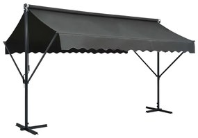 Tenda Parasole con Piedistallo 400x300 cm Antracite 145886