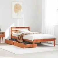 Letto senza Materasso Marrone Cera 90x190 cm in Legno di Pino 3301551