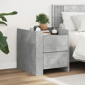 Comodino Grigio Cemento 45x50x50 Cm İn Truciolato /