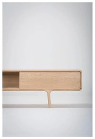 Cassettiera TV in rovere massiccio con 2 cassetti Fawn - Gazzda