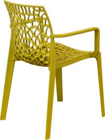 GEORGETA - poltrona moderna in polipropilene con decorazione