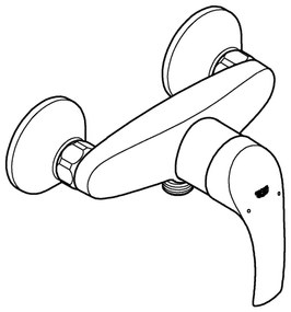 GROHE 33555002 - Miscelatore doccia EUROSMART DN 15 cromo lucido