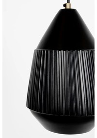 Lampada a sospensione nera con paralume in metallo ø 20 cm Aysa - White Label