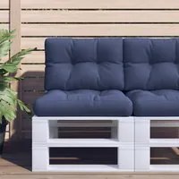 Set Cuscini per Pallet Blu Marino 60x40x12 cm in Tessuto 378081