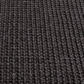 Tappeto in sisal per tiragraffi nero 80x250 cm