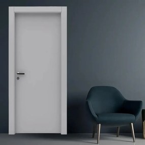 Porta interna a battente Smoke in legno rivestito melamina colore grigio, L 60 x H 210 cm, apertura reversibile