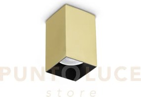 Look square lampada da soffitto 1 luce attacco gu10 6x10cm ottone