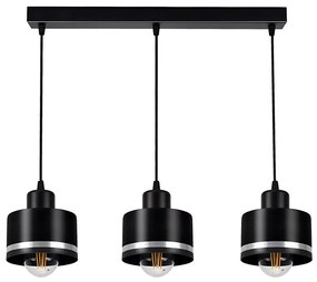 Lampadario a sospensione con filo BODO SILVER 3xE27/60W/230V