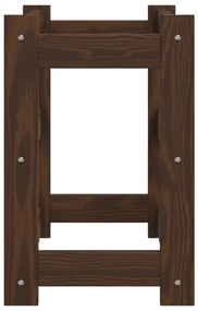 Portabottiglie per 12 bottiglie marrone legno massello di pino