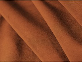 Divano angolare color terracotta (con penisola a sinistra/con chaise lounge) con rivestimento in velluto Kate – Micadoni