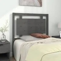 Testiera per Letto Grigia 95,5x4x100 cm Legno Massello di Pino