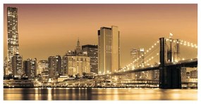 Stampa su tela Brooklyn sunset, multicolore 140 x 70 cm