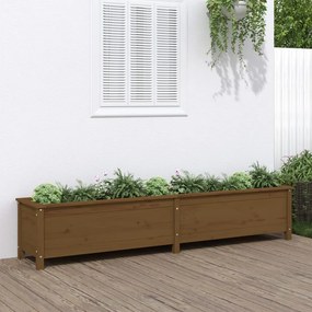Fioriera Rialzata Da Giardino Ambra 199,5x40x39cm Massello Pino /