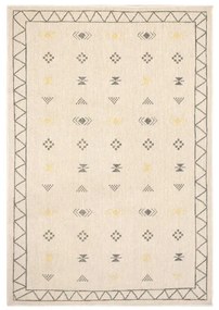 Tappeto Sarawi geometrico in cotone beige/arancio/ grigio, L 190 x L 130 cm