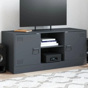 Mobile Porta Tv Antracite 99x39x44 Cm İn Acciaio /