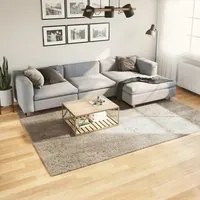 Tappeto Pelo Lungo Effetto Lucido Beige 200x280 cm 375655