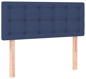 Testiera blu 100x5x78/88 cm in tessuto