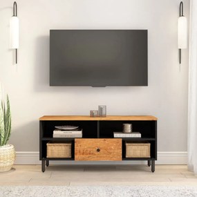 Mobile porta tv 100x33x46 cm in legno massello di acacia