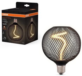 Lampadina LED dimmerabile DECOR FILAMENT G125 E27/3,5W/230V 1800K nero - Osram