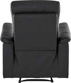 Poltrona relax in pelle nera Southbrook - Støraa